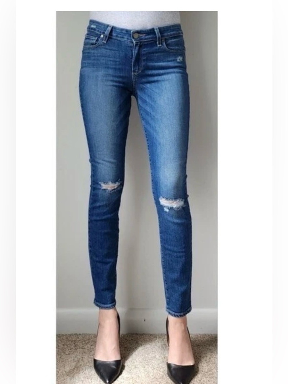 Paige Verdugo Ankle Jeans Distressed Denim women’s Size 27